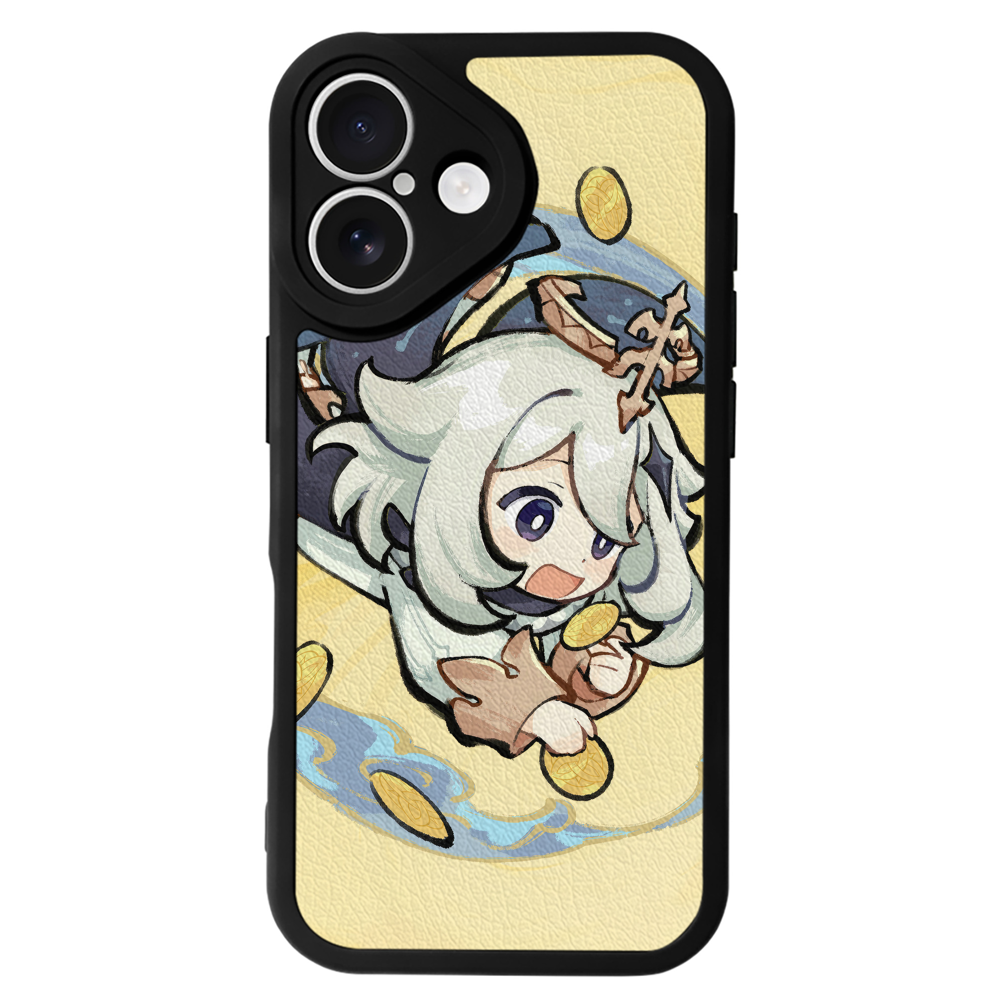 げんし神 genshin 【iPhone 16シリーズ対応】シリコンスマホケース（レザー調） 材質：シリコン